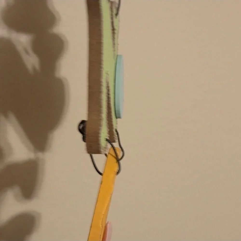 NWT Colorful Spring Wood Hanging Decor - Picture 2 of 3